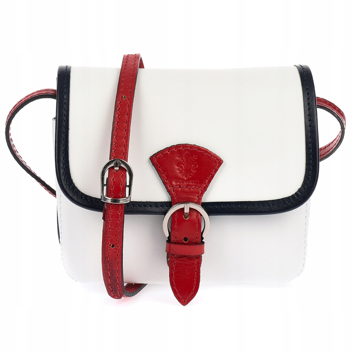 Bílá kožená kabelka přes rameno pro ženy, malá, elegantní vizitková tommy Beltimore