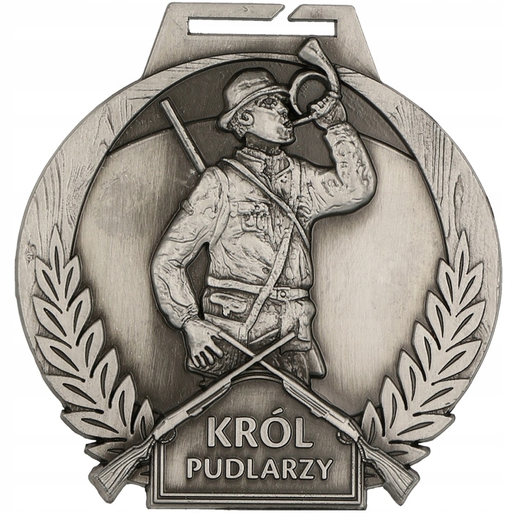 MEDAL KRÓL PUDLARZY MYŚLISTWO 70MM WSTĄŻKA+GRAWER Kolor srebrny