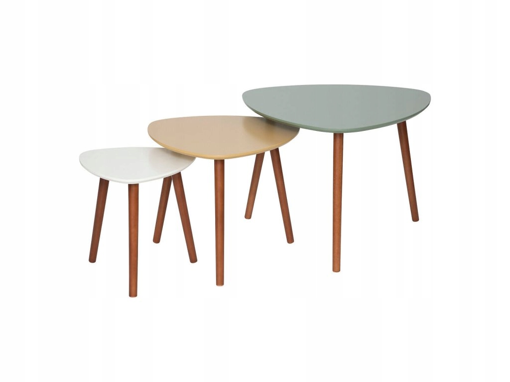 Súprava konferenčných stolíkov Mileo, 3 kusy