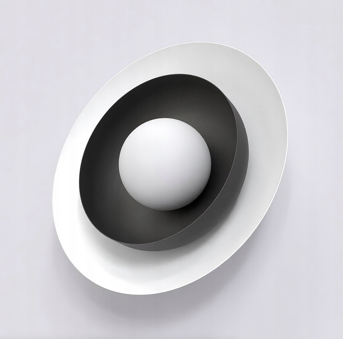 Emibig Poppi K1 Wh Black Nástenná lampa Biela. čierna G9 8W Max Led