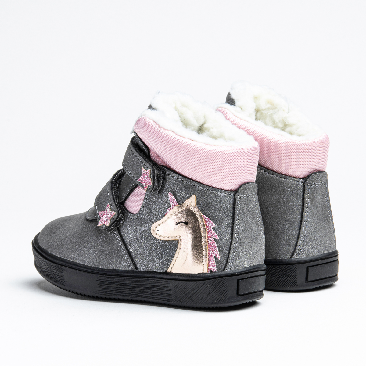 Trzewiki botki dziewczęce OCIEPLANE na RZEPY lekkie brokat Wojtyłko 25 Bohater / Bajka brak