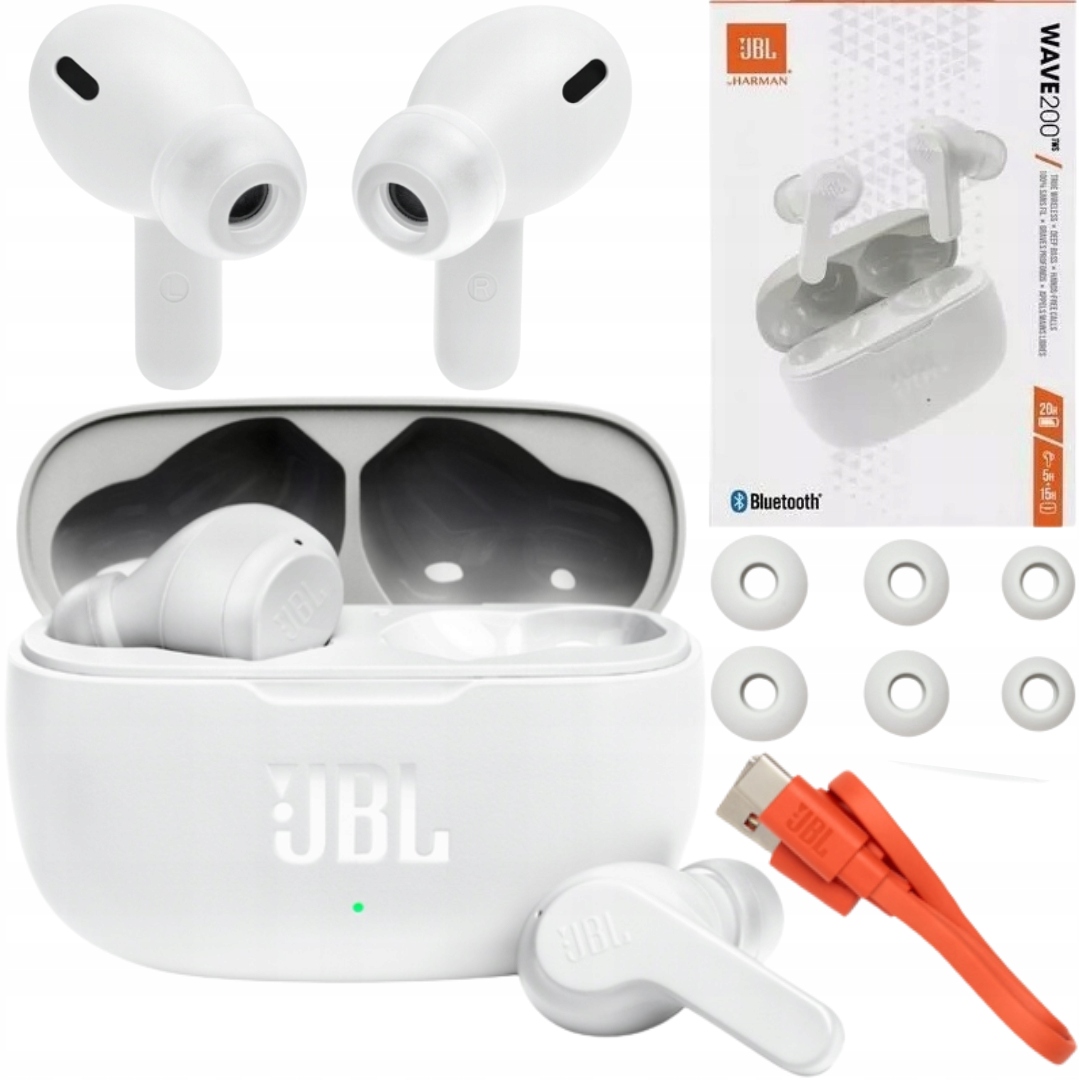 

Słuchawki Bezprzewodowe Białe Jbl Wave 200 Tws