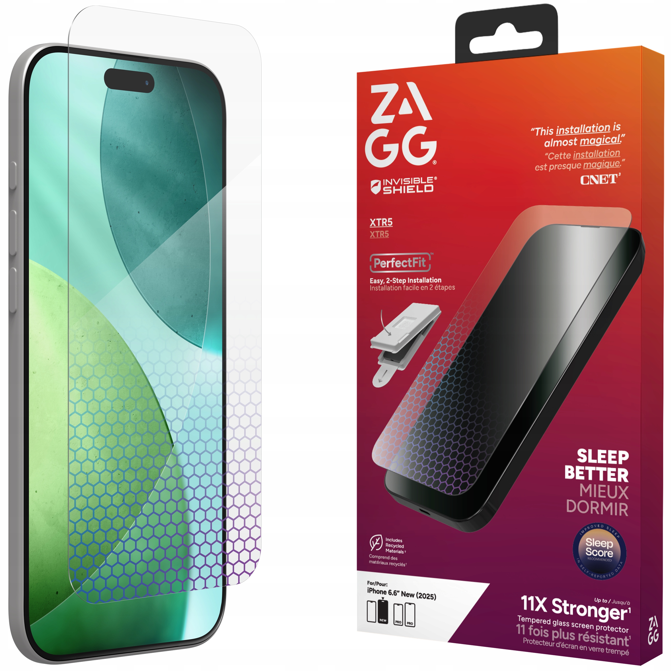 Zagg Glass XTR5 Tvrzené Sklo na displej pro iPhone Air