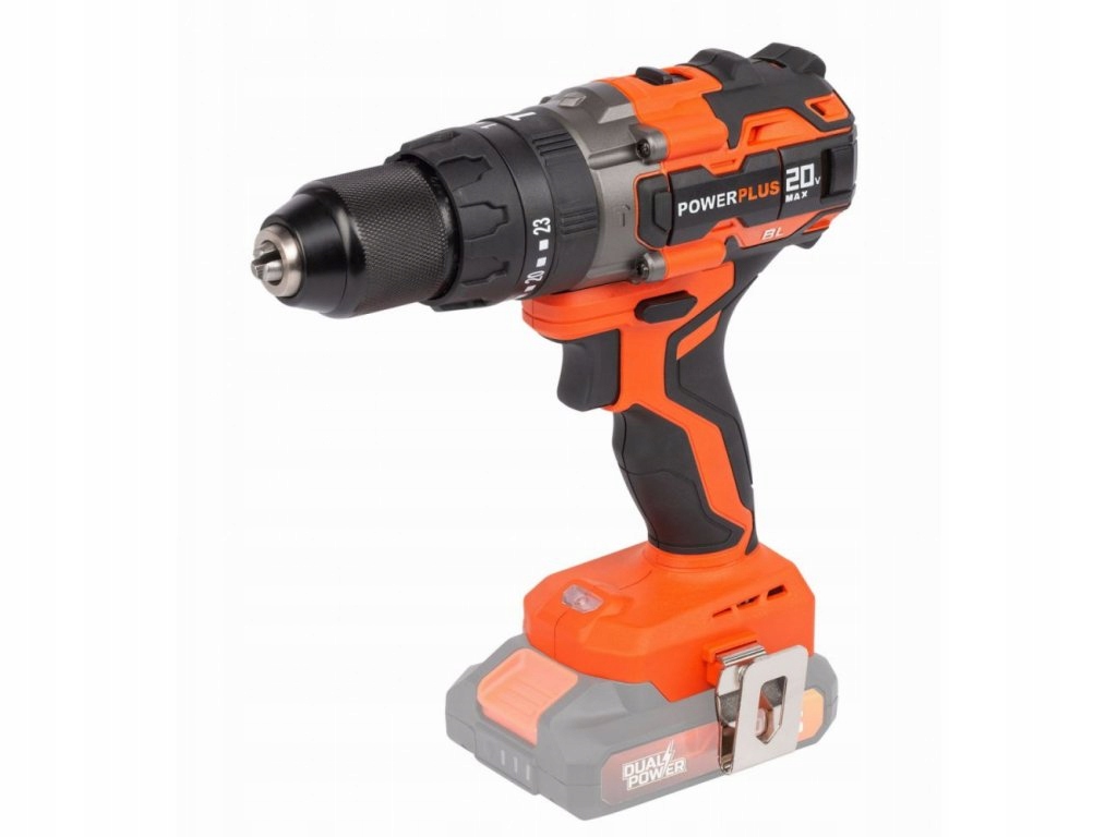 Aku šroubovák vrtačka s příklepem 20V bezuhlíková (bez Aku) POWDP15220