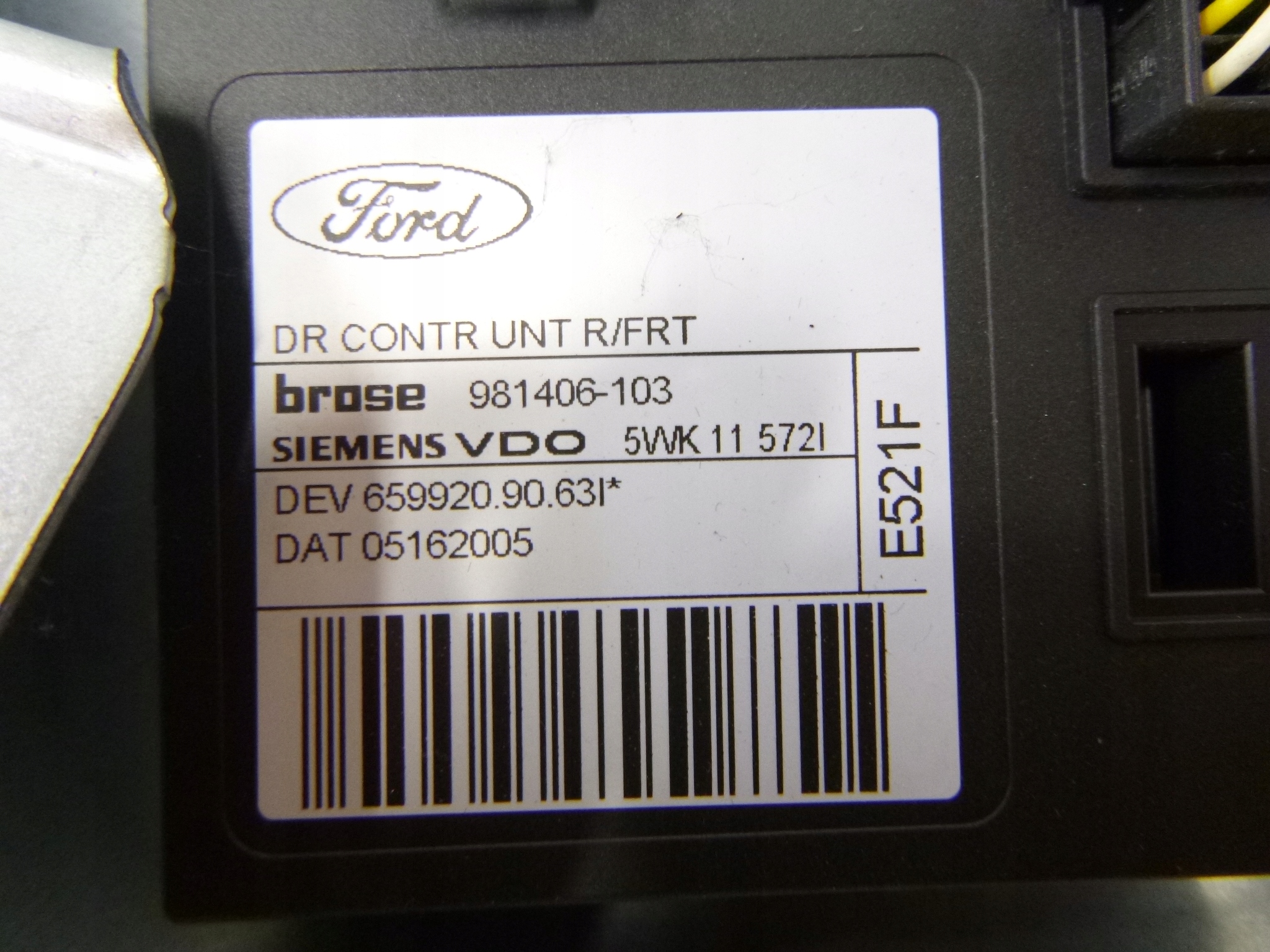 MÉCANISME VITRE AVANT FORD C-MAX C MAX 2003R.