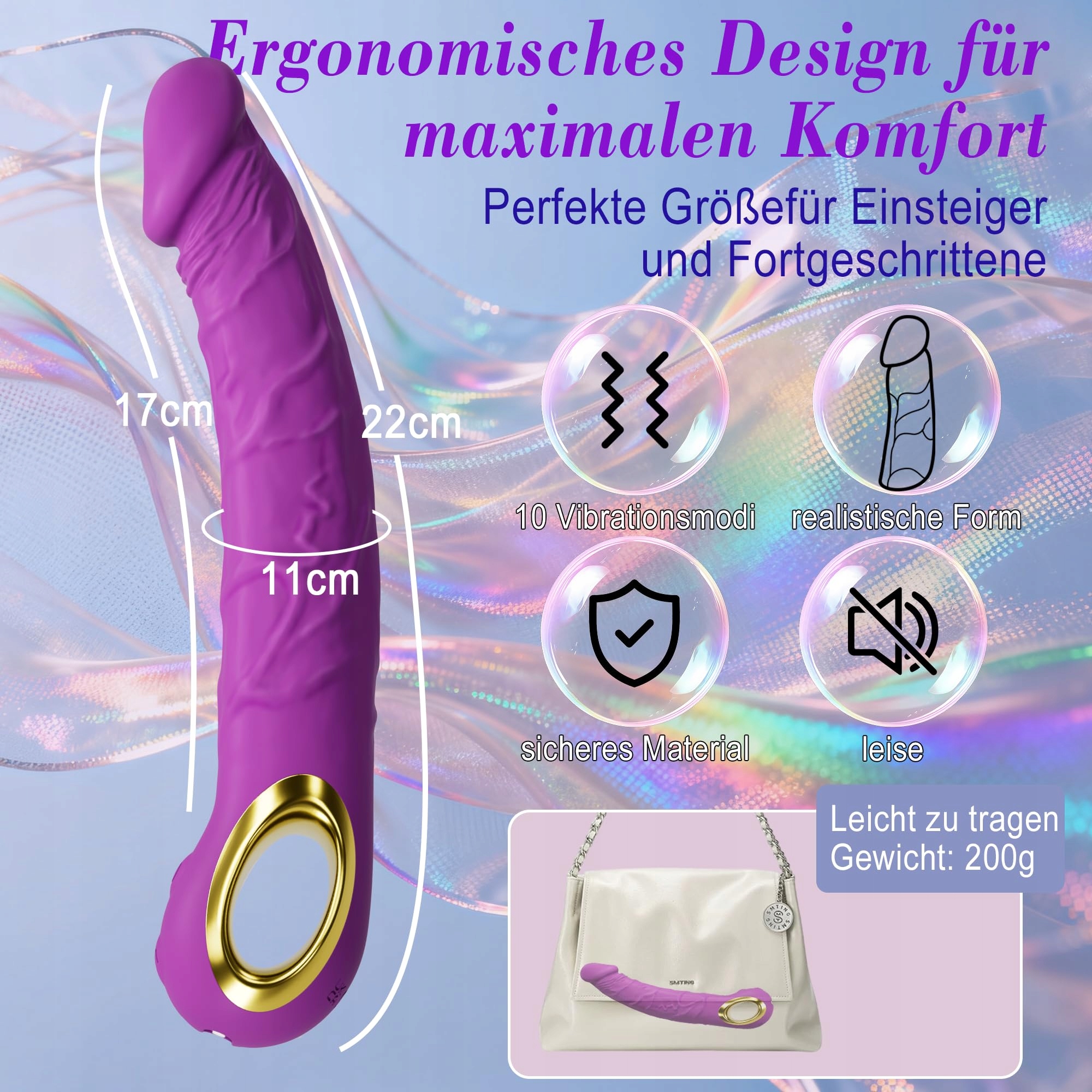 VIBRATION Zestaw Wibratorów Dla Kobiet 10 Trybów Wibracji Dildo Analne — miniatura 4