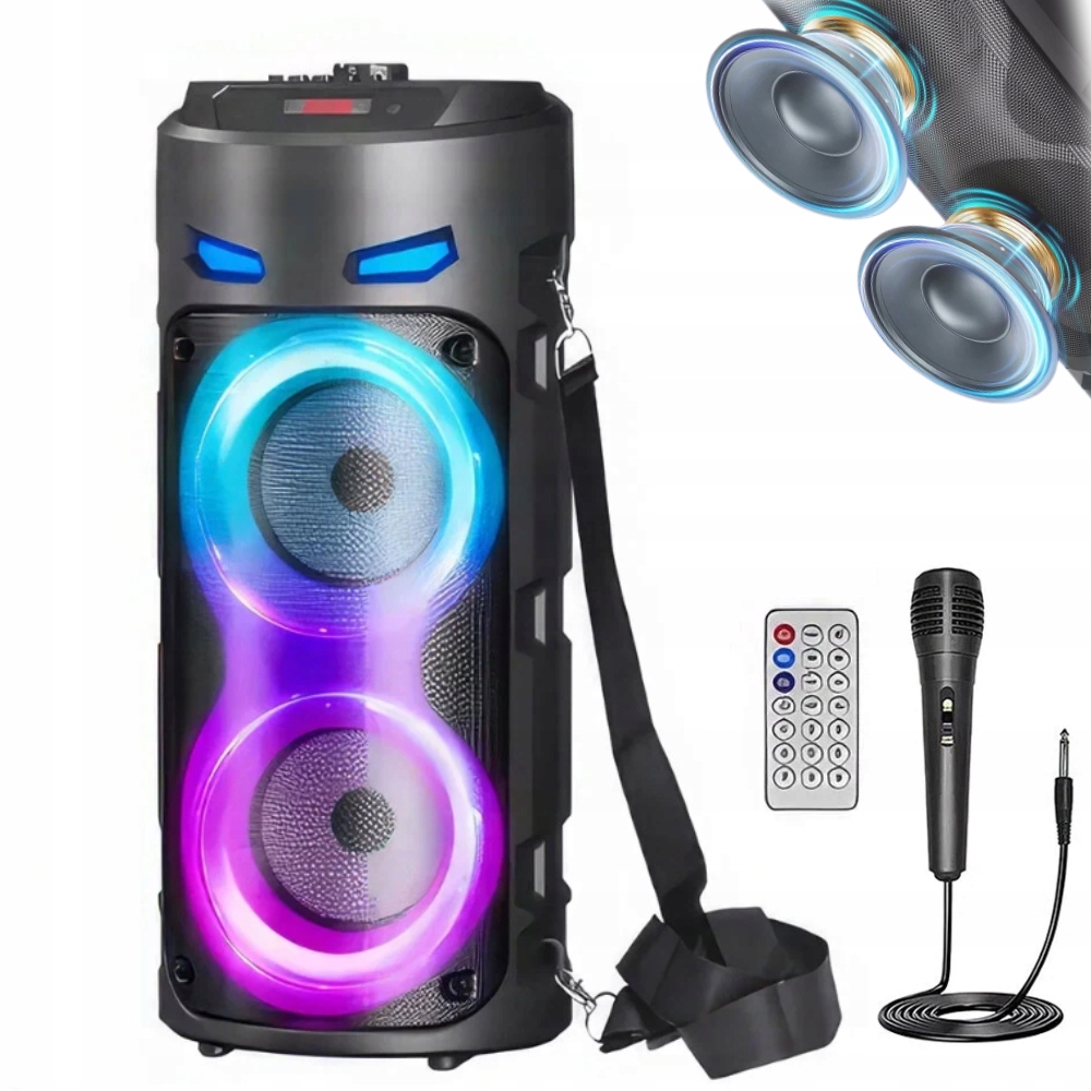 Duży Głośnik Bezprzewodowy Boombox Mobilny System Nagłośnieniowy z mikrofon