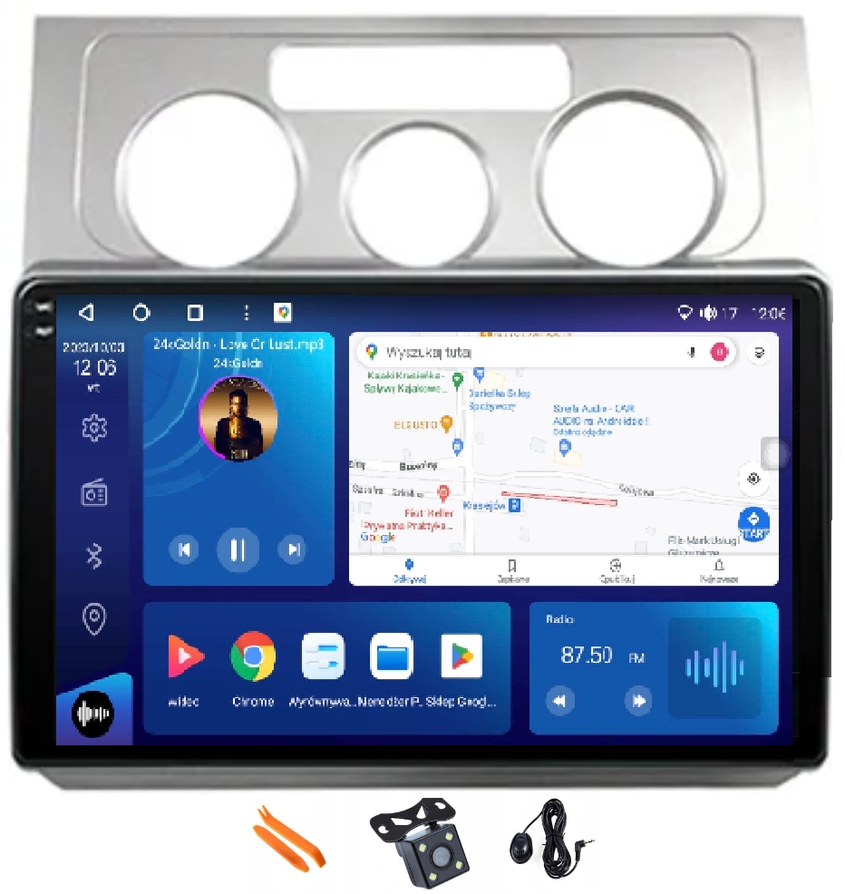 Android Rádio Navigácia M460 Qled Carplay Lte Gps Dsp Vw Touran 1 03-10