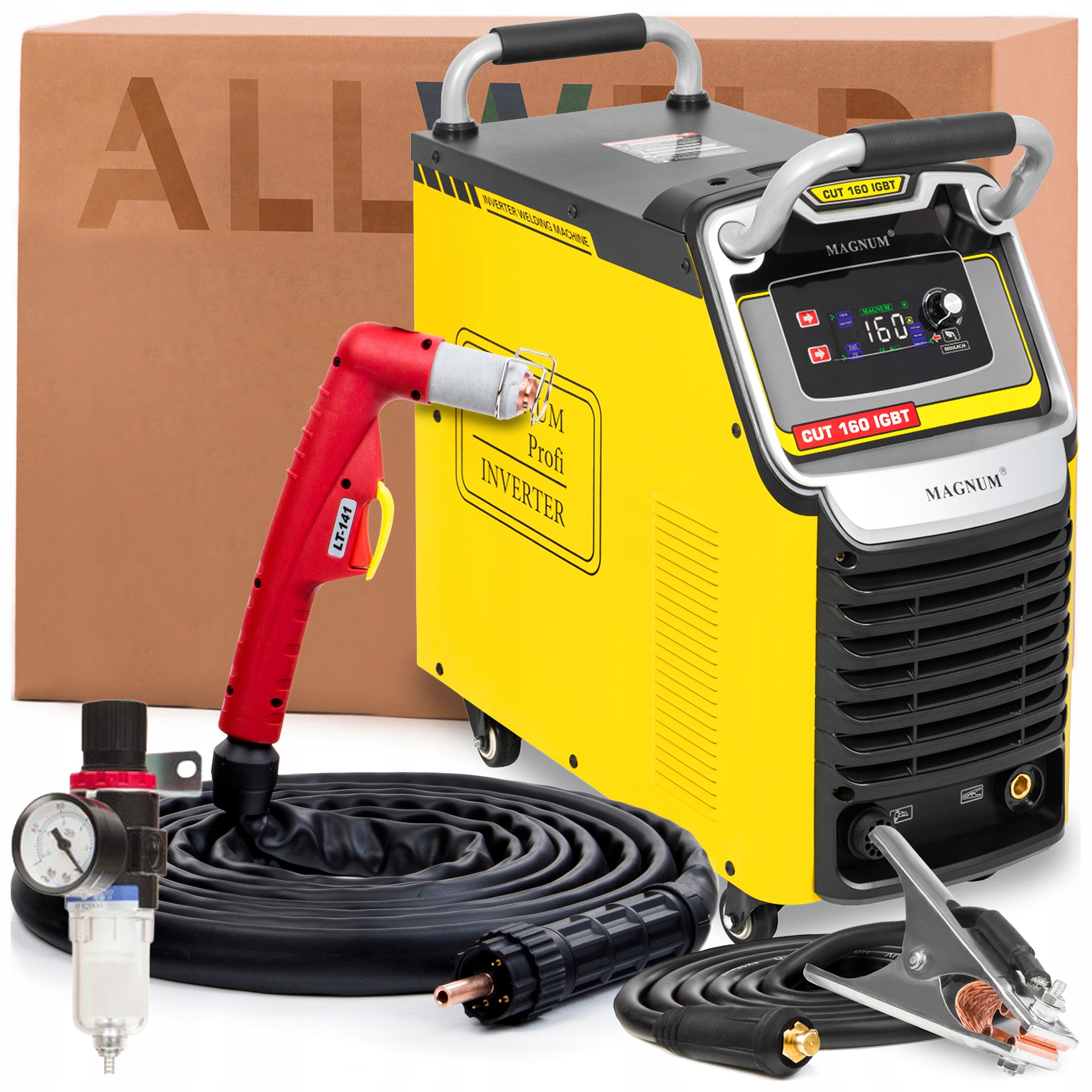 Plazmová Řezačka Magnum Cut 160 V2 400V 160A Do 40MM Ocel Alu Držák 6M