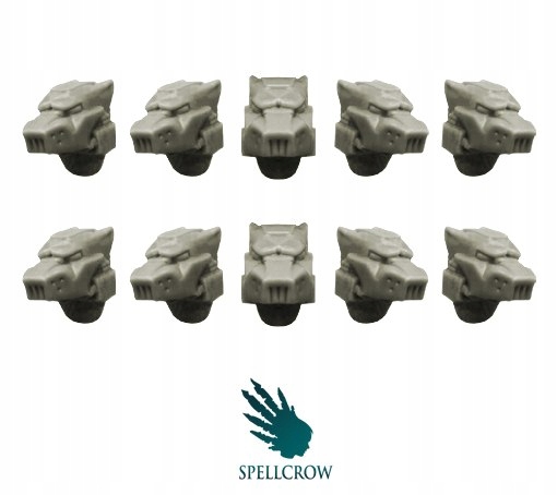 Hełmy Space Marines Wolves Helmets 10 szt.
