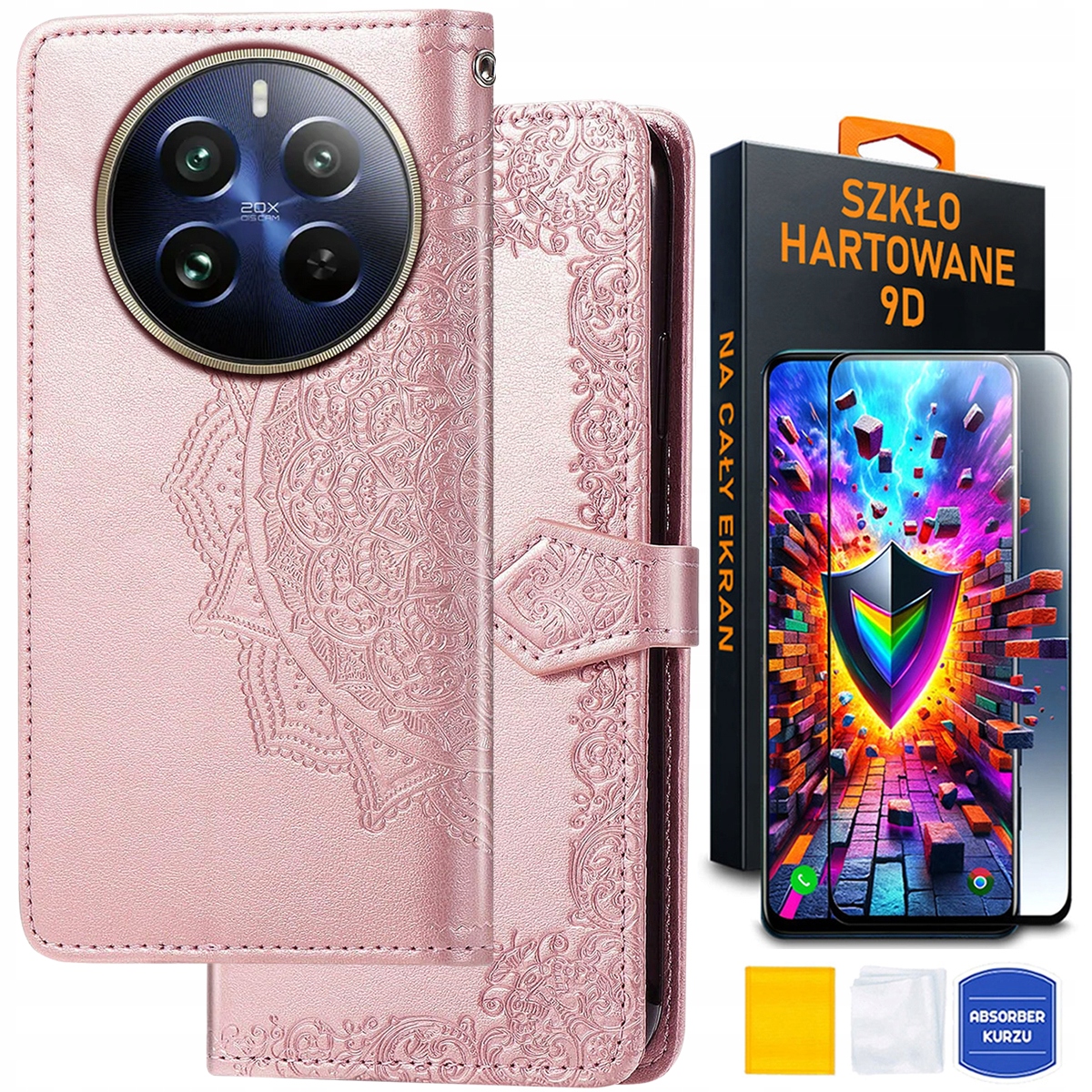 Etui do Realme 12 Pro / 12 Pro+ Plus 5G STRAMONIUM MANDALA + SZKŁO 9D