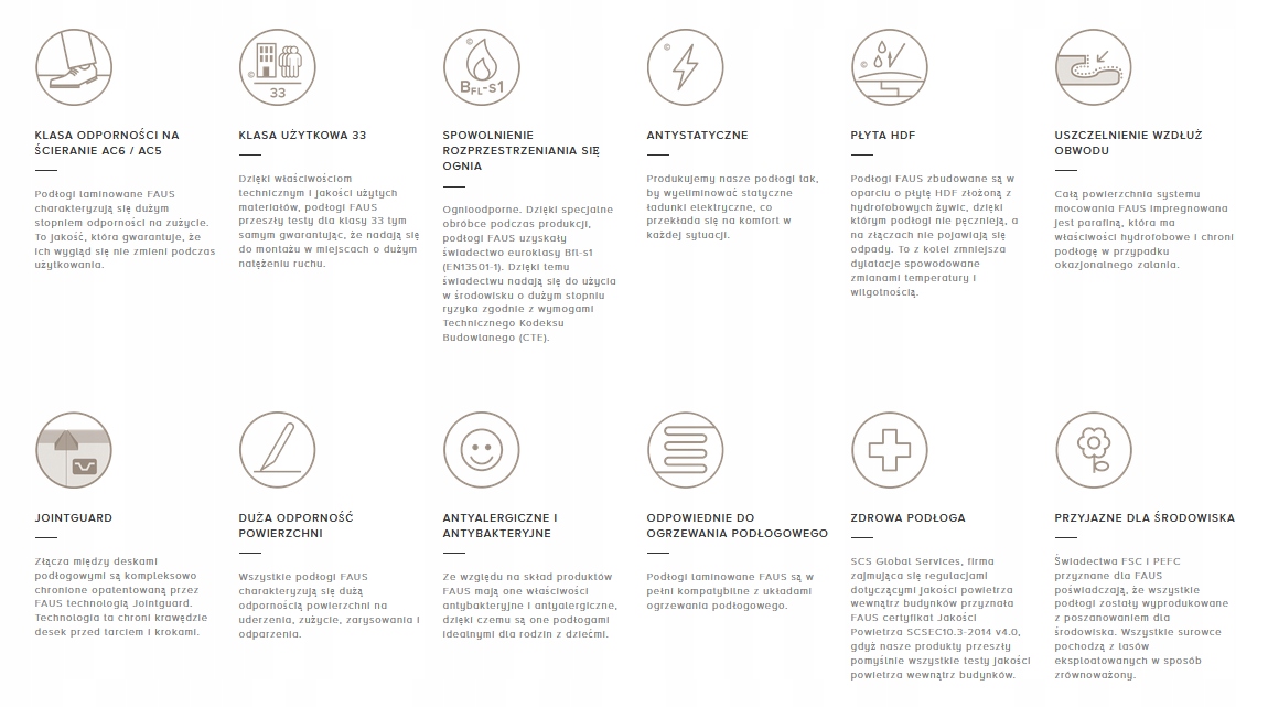 Panele podłogowe Faus Negro Herringbone S180130 Długość 118.3 cm