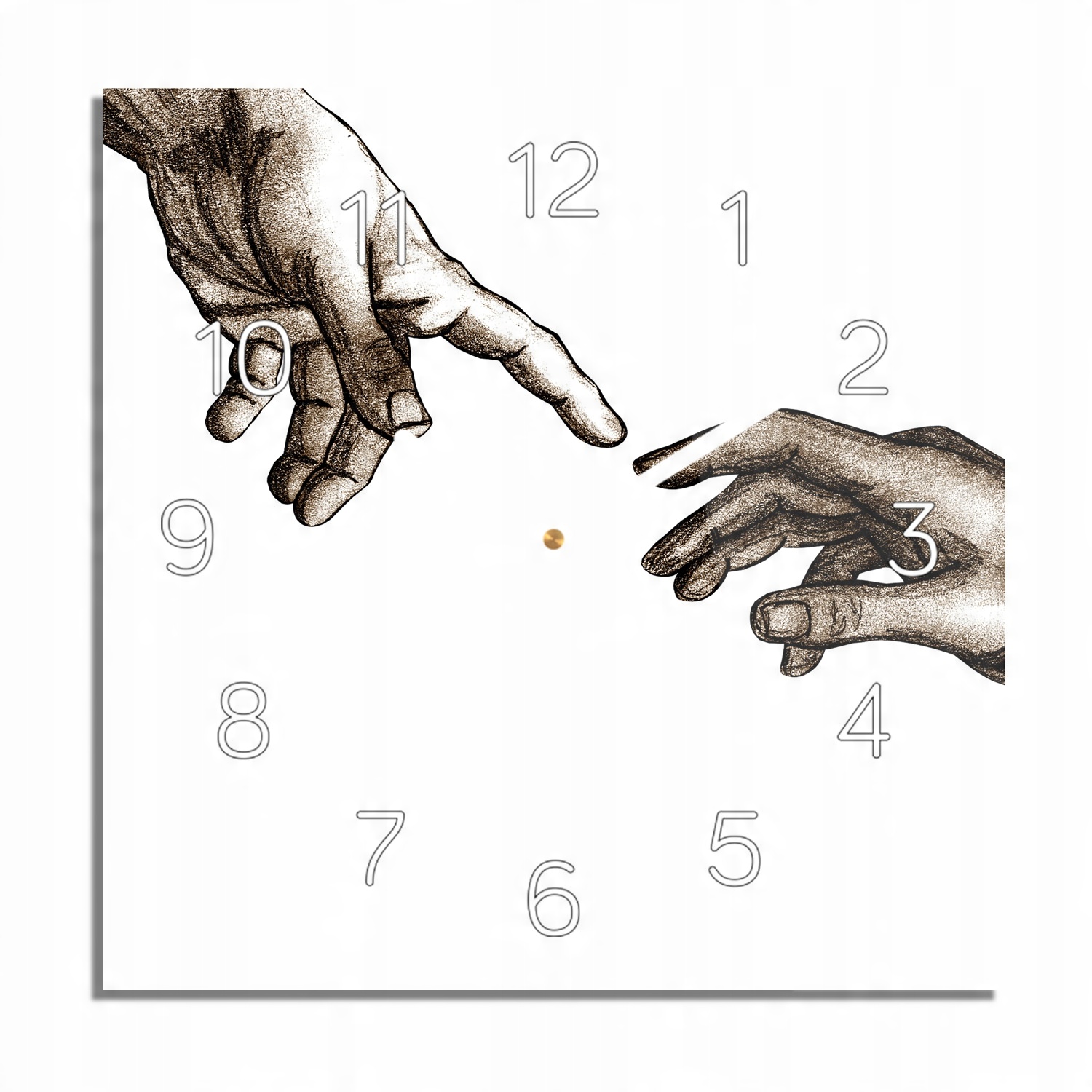 

Stworzenie Adama zegar szklany do jadalni 30x30