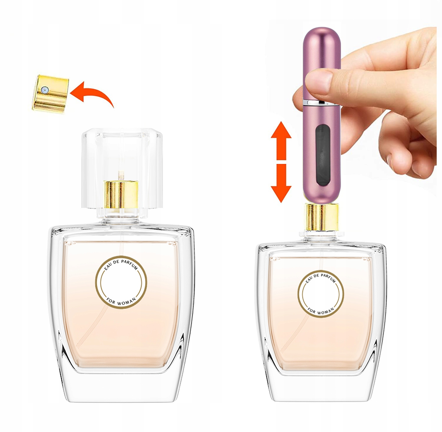 BUTELECZKA PERFUMY FIOLKA ZAWOREK ATOMIZER RÓŻ Pojemność 6.1 ml