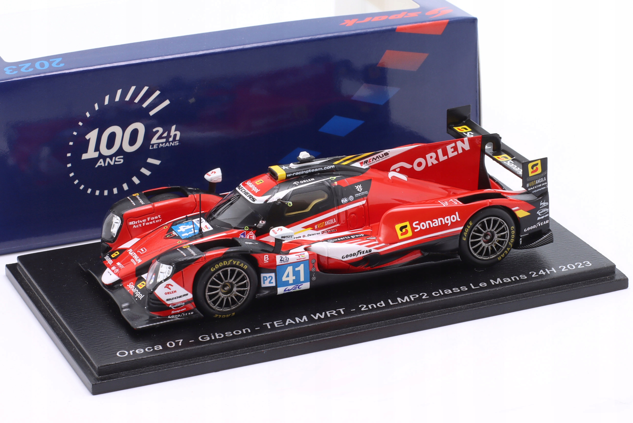 Spark Oreca 07 Gibson #41 Kubica 2nd LMP2 Le Mans 2023 1:43