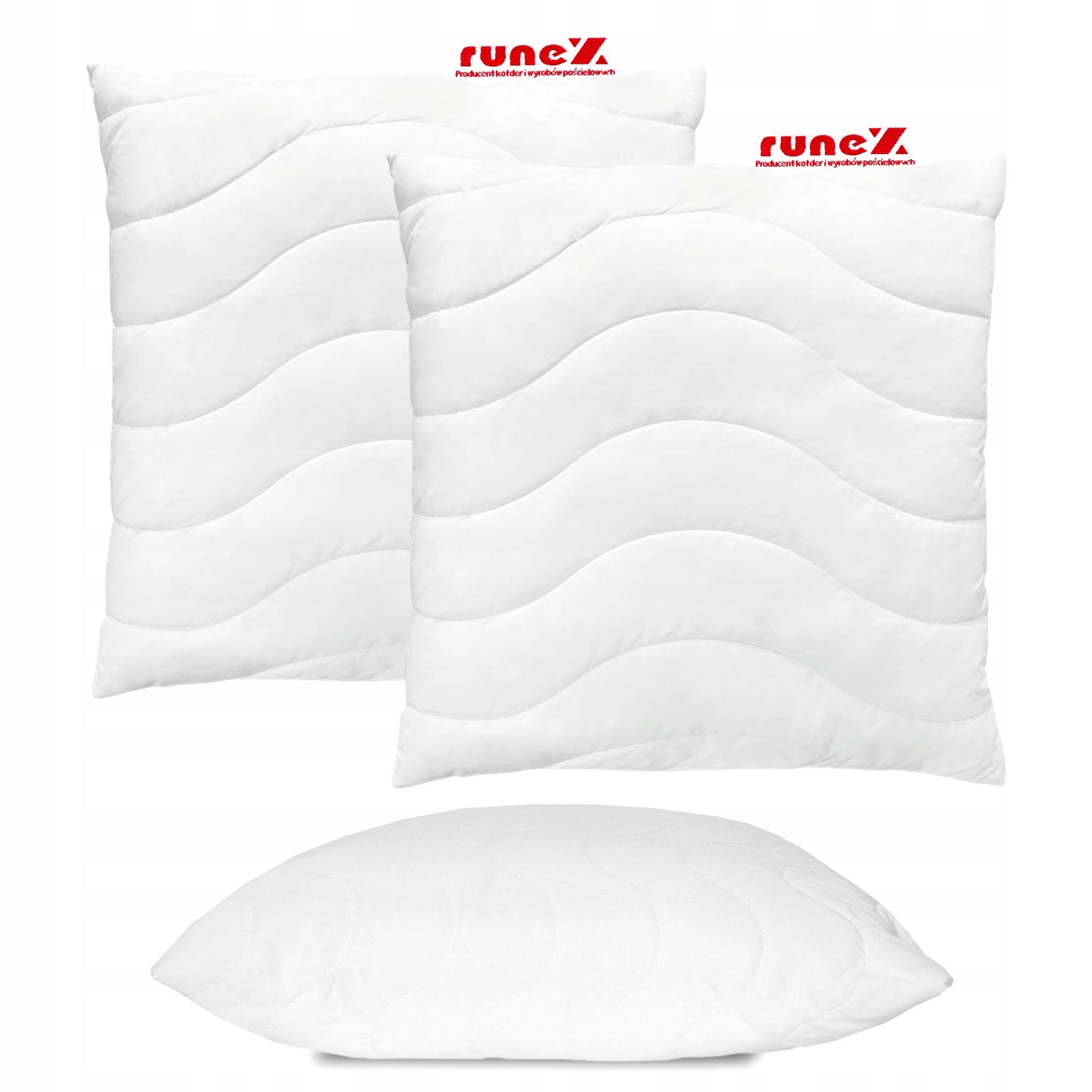 2x PODUSZKA 45x45 KOMPLET ANTYALERGICZNA GRUBA NA ZAMEK PIKOWANA