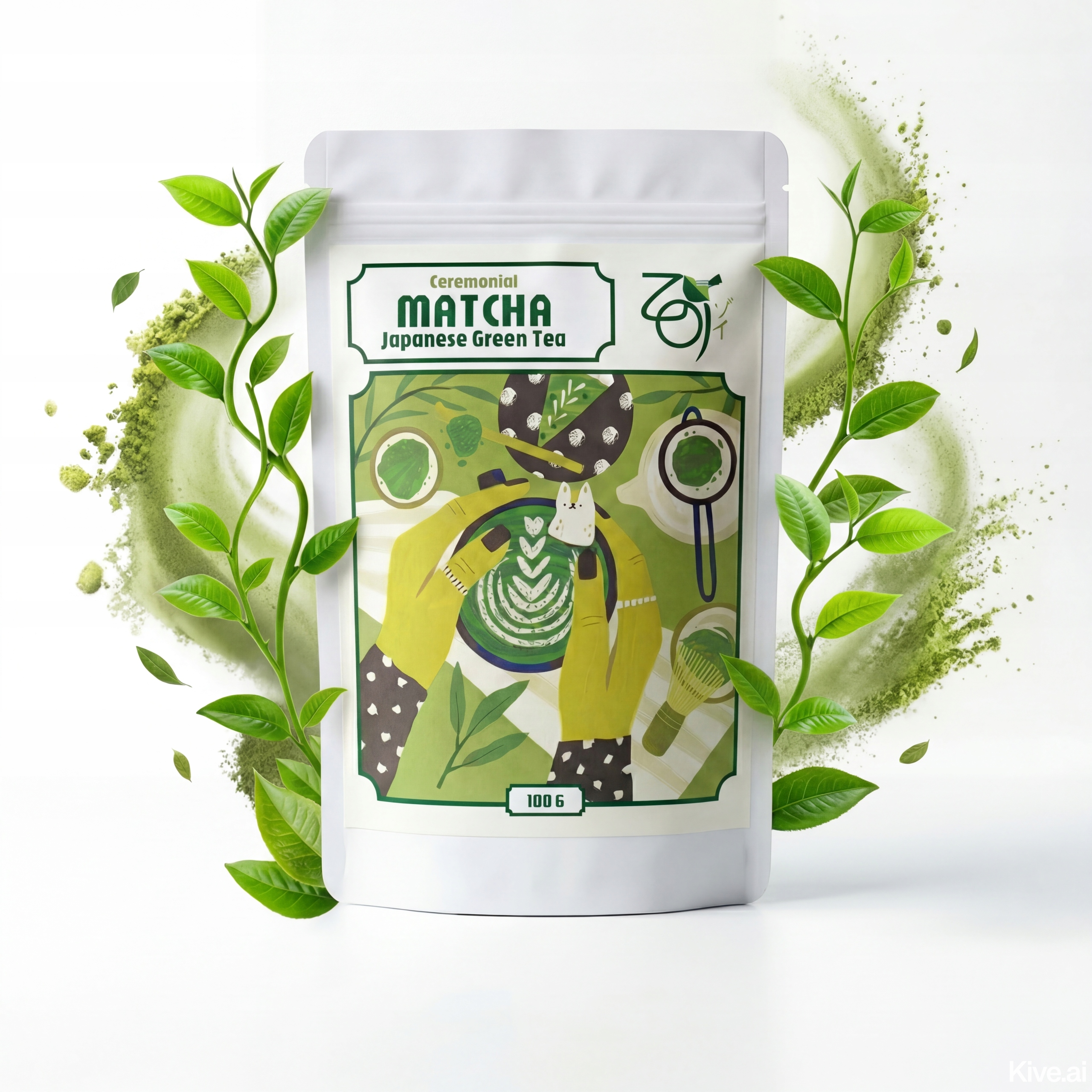 Matcha Codzienna Japońska Zielona Herbata 100g w Proszku