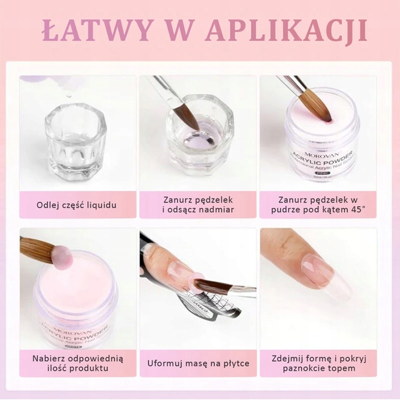 PUDER AKRYLOWY PROSZEK DO PAZNOKCI WHITE BIAŁY Marka La Diosa