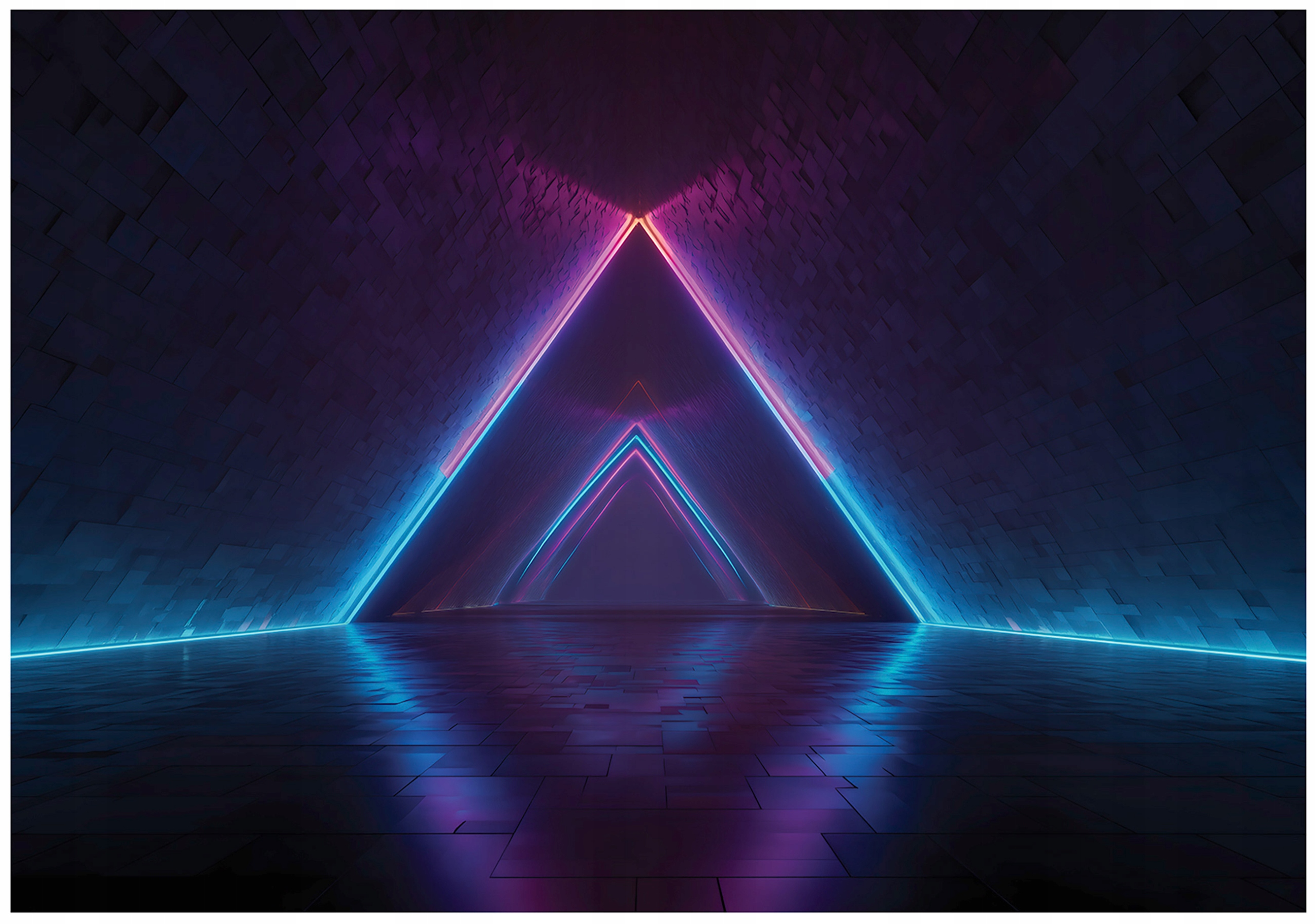 Fototapeta Pro Děti Chlapce Abstrakce Gaming 3D Neon Modrá 150x105