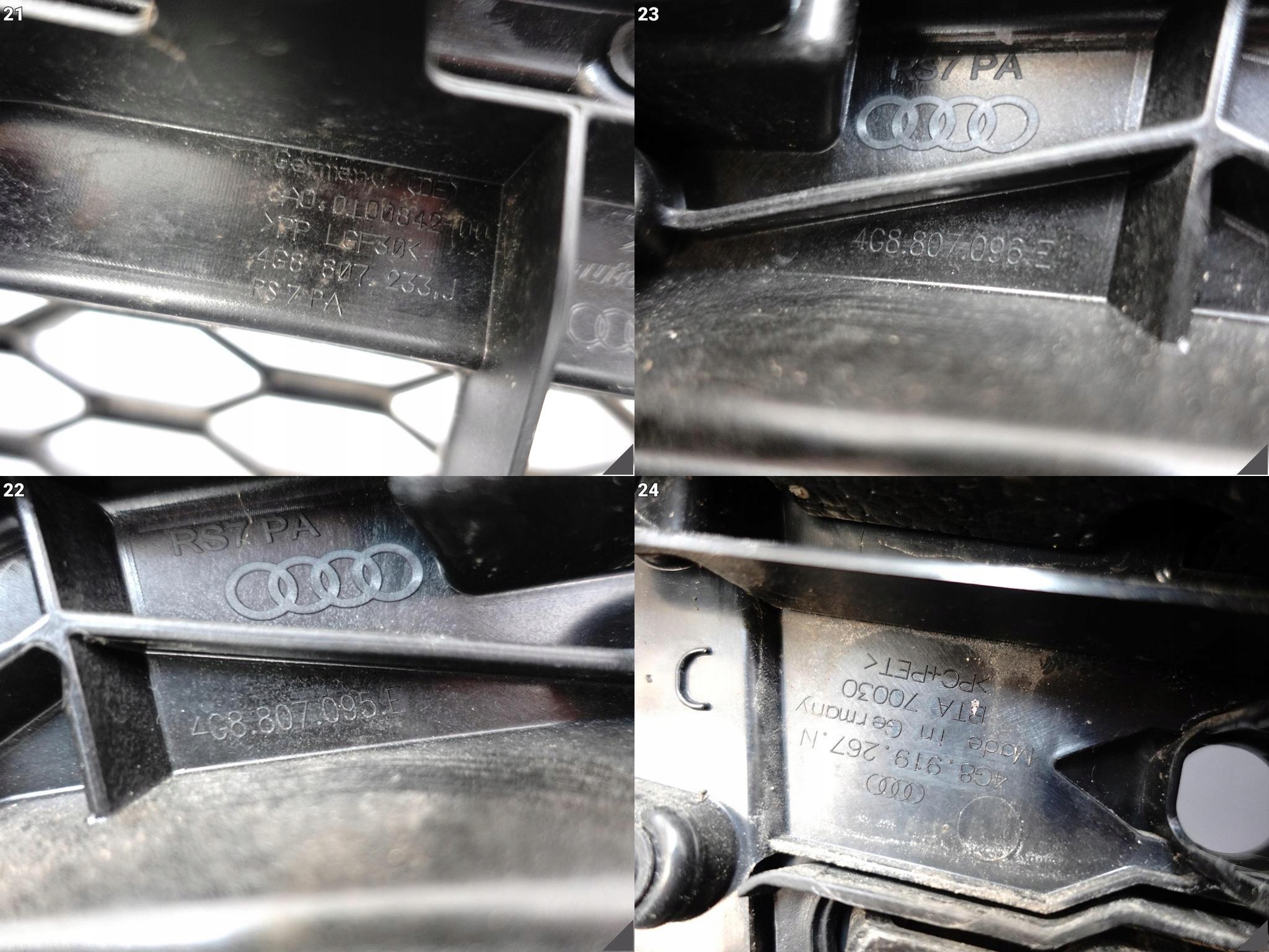 AUDI RS7 4G8 C7 LIFT PERFORMANCE 15-18 bumper grille SPOILER CARBON LY5Q