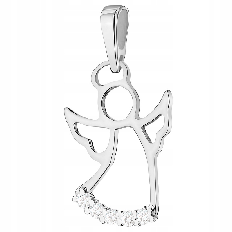 Zlatý Přívěsek pr.585 Anděl S Brilianty 0,07 ct