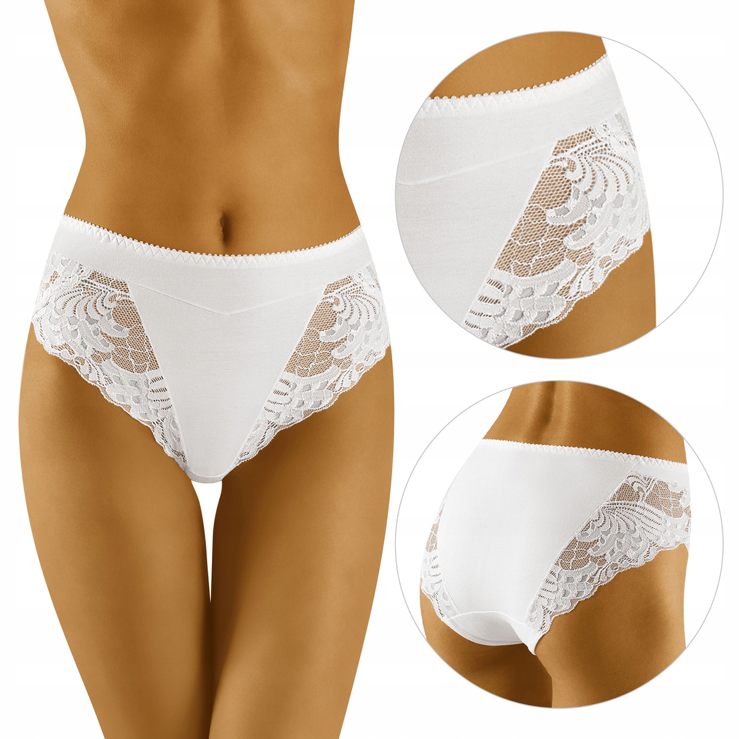 

Wol-Bar Eco-Zo biały XL Majtki wysokie figi