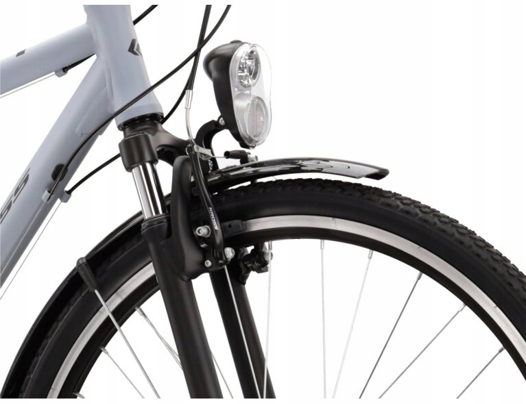 Kross Trans 1.0 Męski 2023 Szary - Czarny Mat Hamulce V-brake