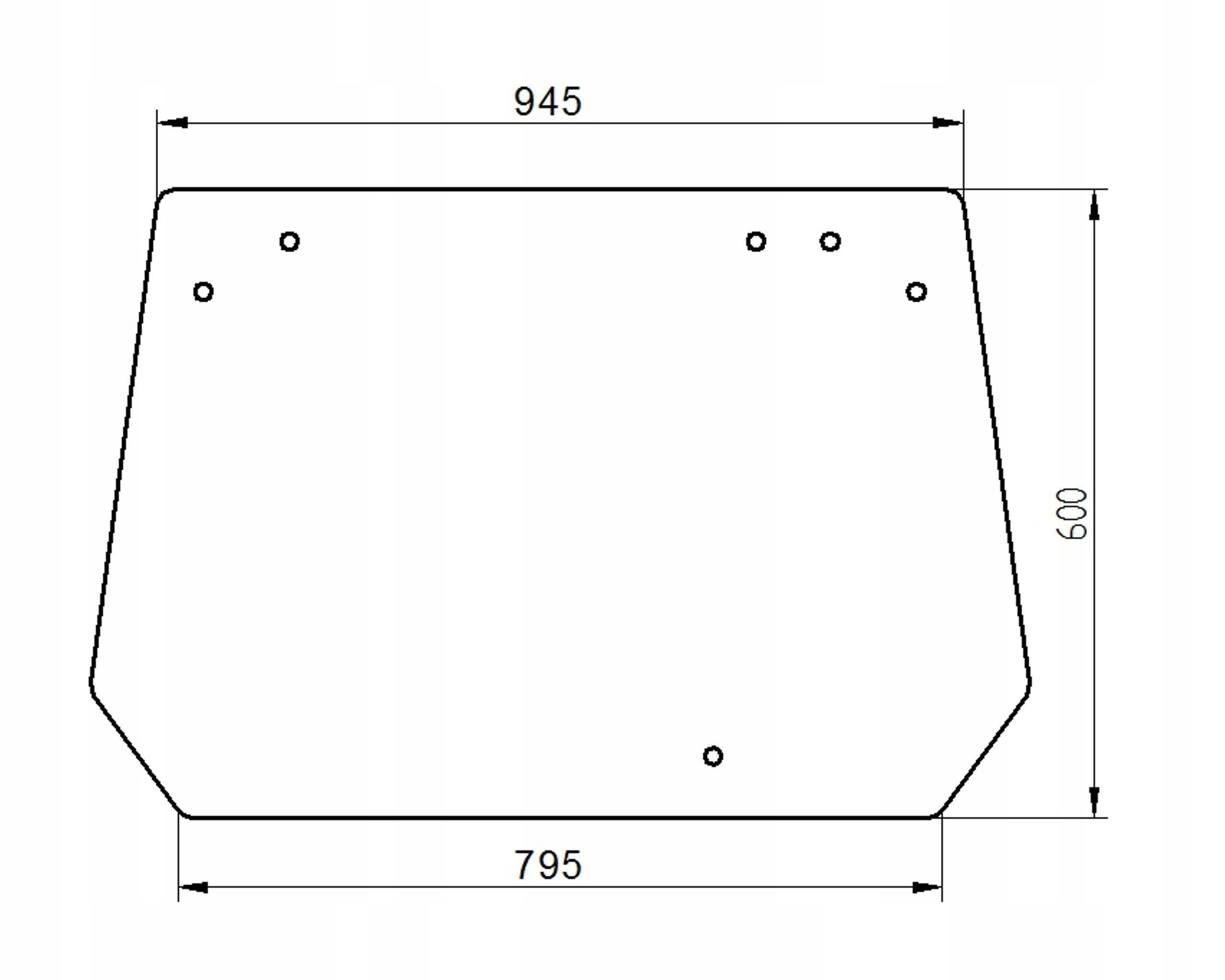 čelní sklo pro traktoru Deutz-Fahr zadní 04401524