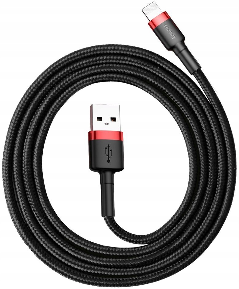 Kabel USB Lightning BASEUS 1m 2,4A Ładowarki Iphone Mocny Oplot Stan opakowania oryginalne