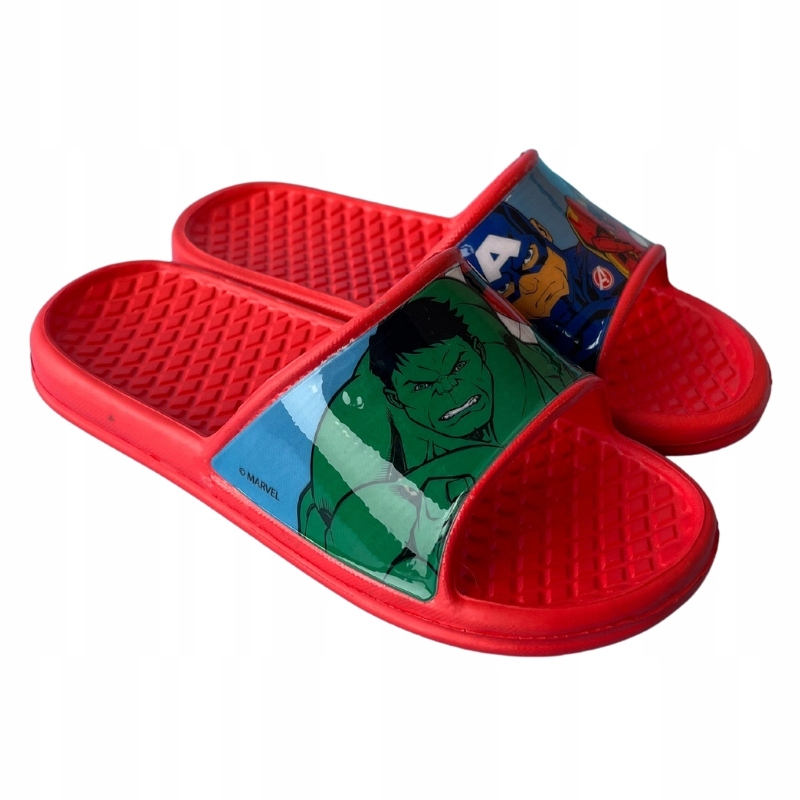 KLAPKI BASENOWE PIANKOWE DZIECIĘCE LEKKIE PLAŻOWE AVENGERS MARVEL 28/29 Bohater Avengers