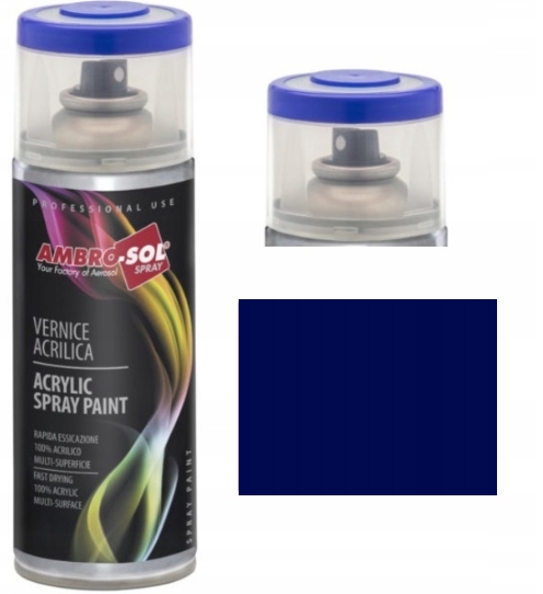 Spray niebieski połysk lakier akrylowy niebieski ciemny RAL5022