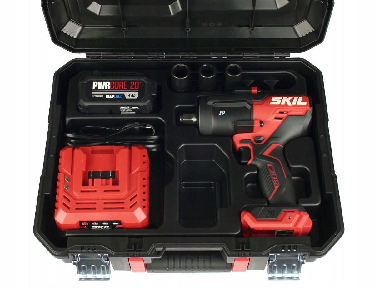 KLUCZ UDAROWY 1/2" 20V 700Nm 3285 SKIL XP 1x4,0Ah + 3 NASADKI + WALIZKA Waga produktu z opakowaniem jednostkowym 2.62 kg