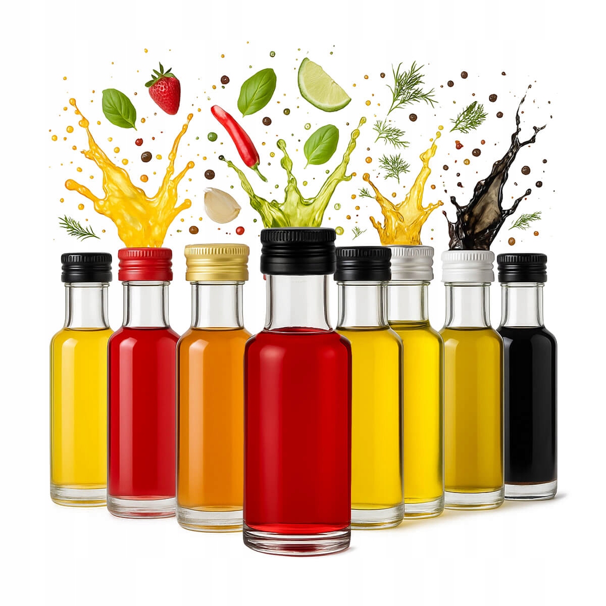 100x Skleněná láhev Dorica 20 ml na Likéry Vzorky Alkohol Likér