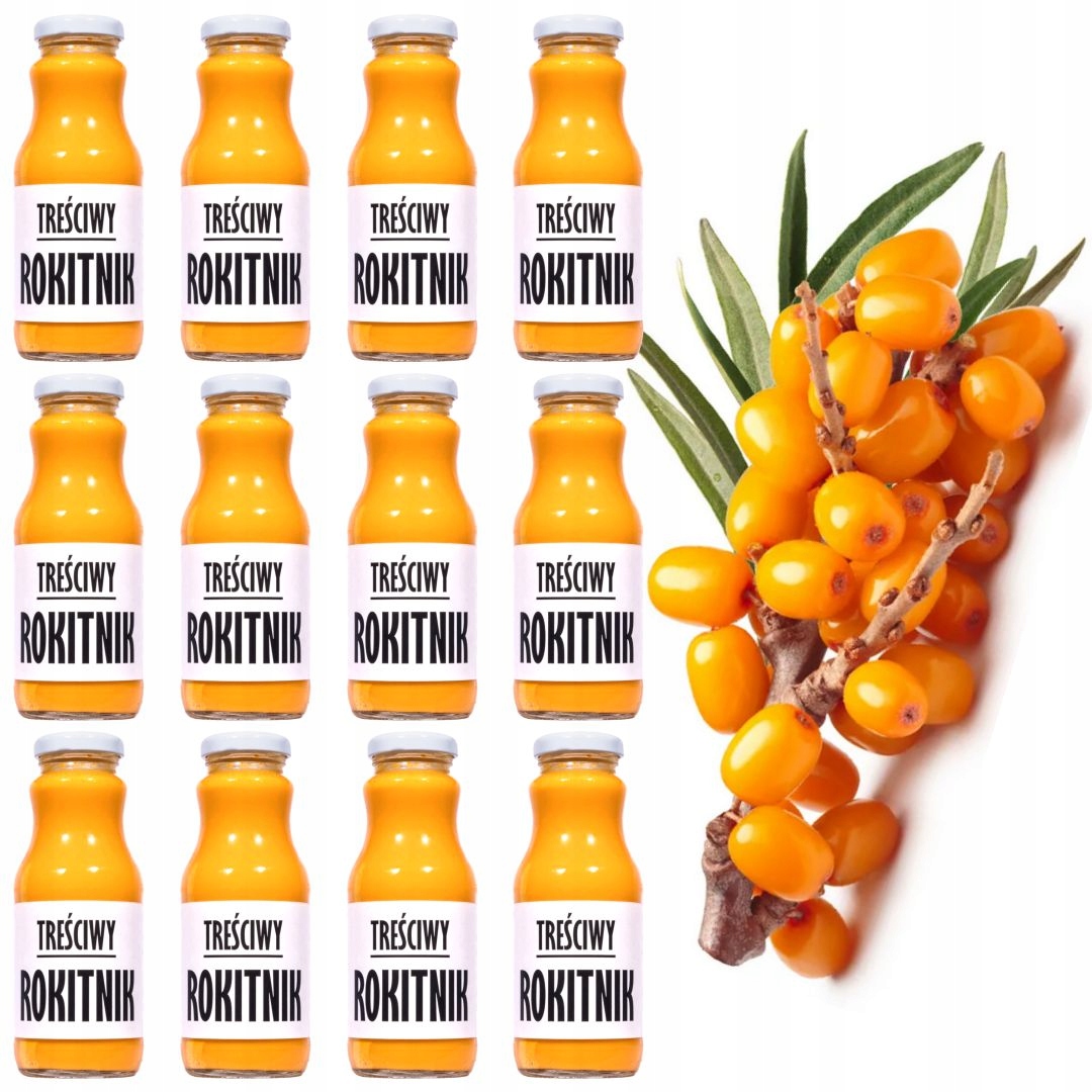 Levně Rakytníkový džus 100% přírodní lisovaný 250 ml Set 12 Kusů – Tak Levněji