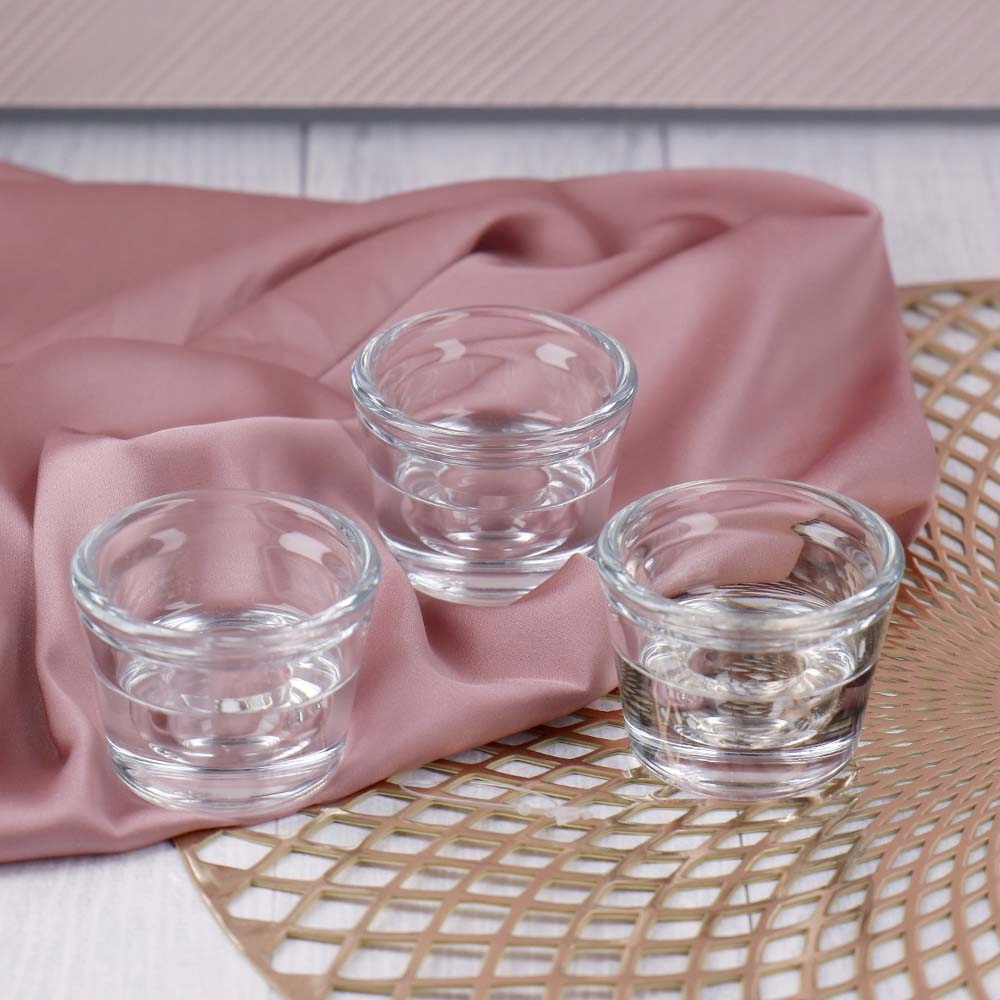 Świecznik szklany 2w1 do świec długich i tealightó Wysokość produktu 7 cm