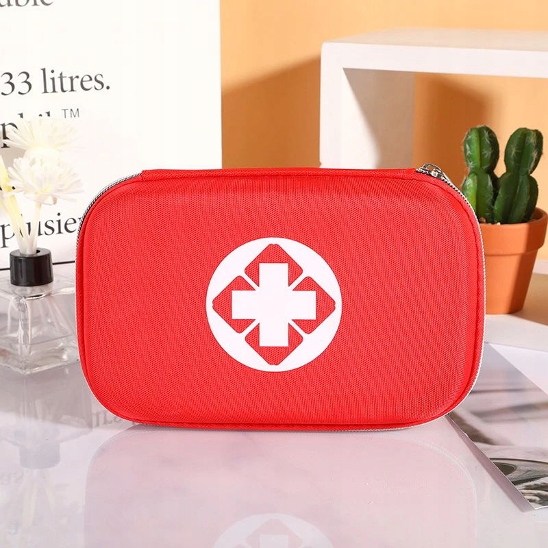 Apteczka domowa turystyczna podróżna podręczna usztywniona pojemna czerwona EAN (GTIN) 5903068132384