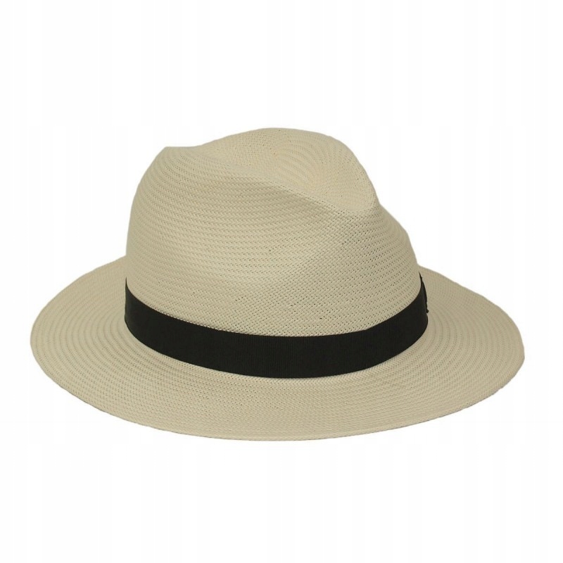 Pánský slaměný klobouk Panama 60 světlý fedora, polský.