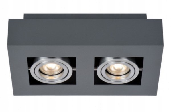 Stropní svítidlo Pita Black+Silver s pohyblivou jednoduchostí