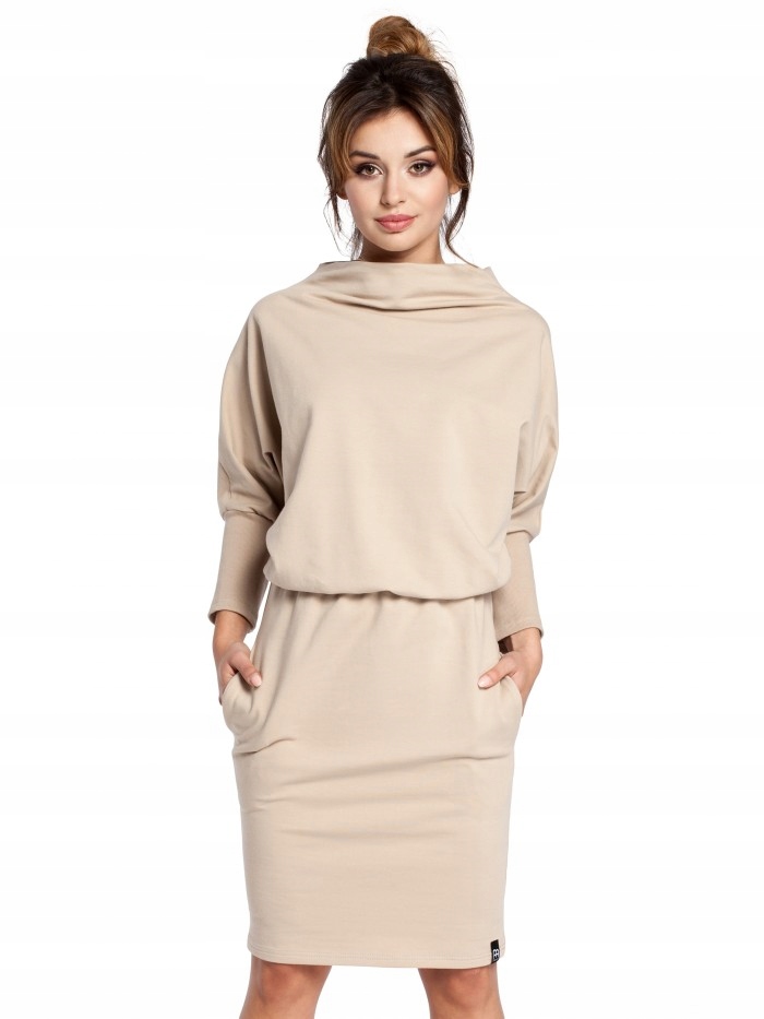 

Eu L/XL B032 Stylowa sukienka mini z rękawami kimo