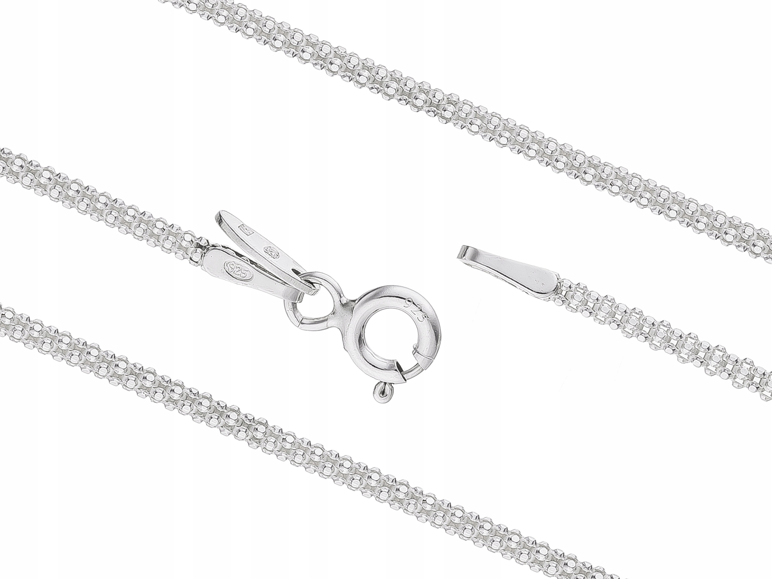 Dlouhý stříbrný dámský ozdobný Řetízek Popcorn 1,7 mm Coreana Stříbro 80 cm