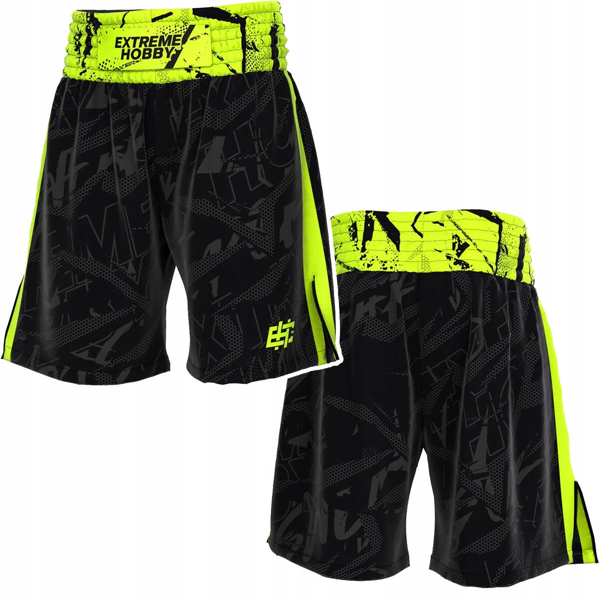 Spodenki treningowe bokserskie Extreme Hobby Neo Limonkowe r. M