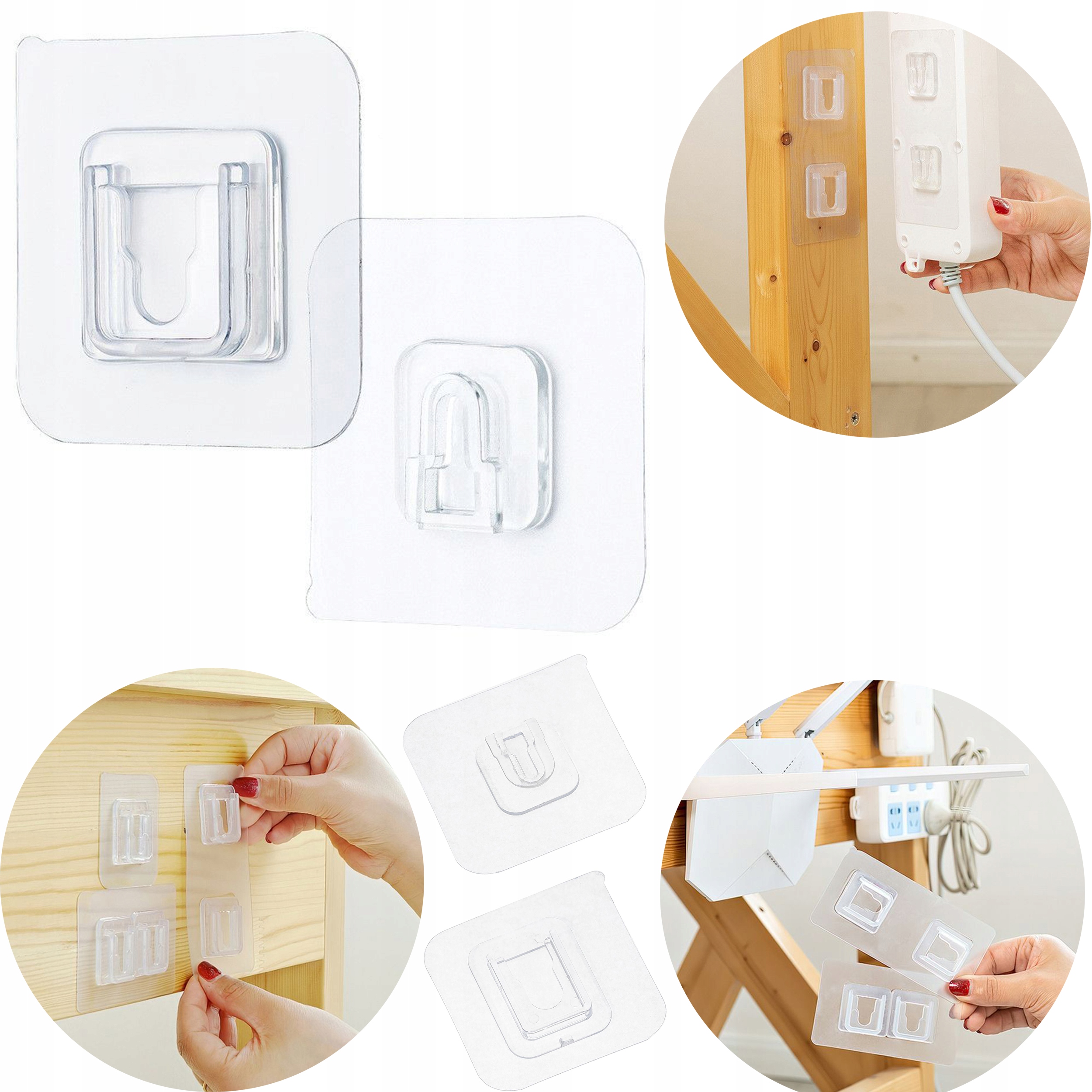 

10X Przezroczysty Haczyk Samoprzylepny Zawieszka