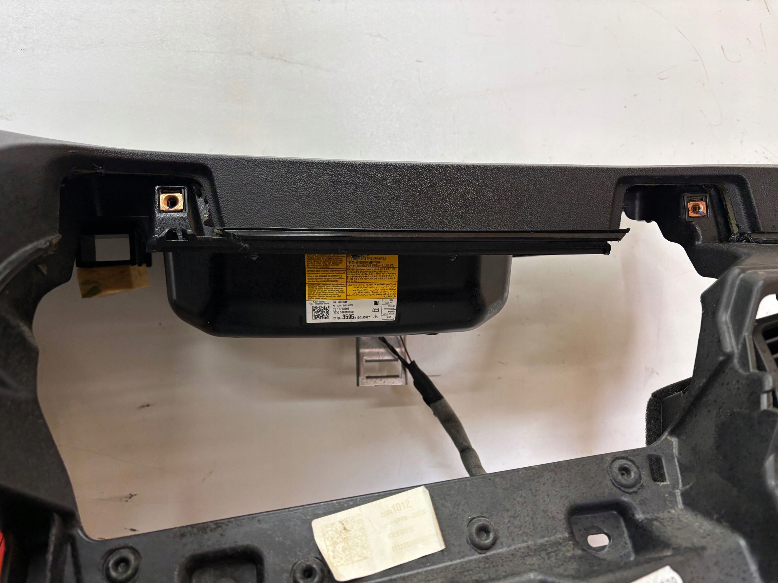 dashboard console airbag adjusters OPEL ZAFIRA C original