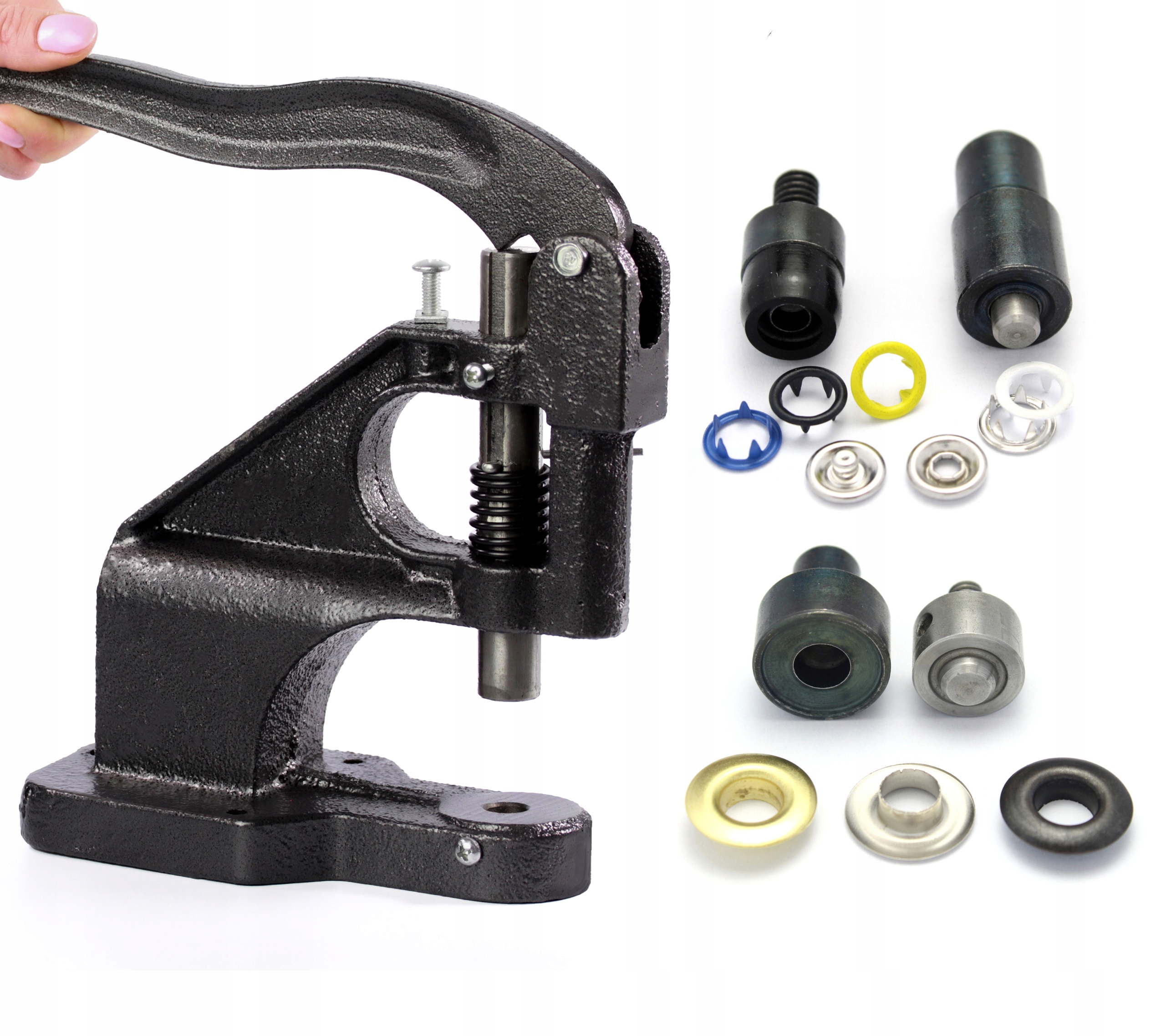 Napínač, lisovací stroj Koncovky Na Výběr. Pro nýty, očka atd.