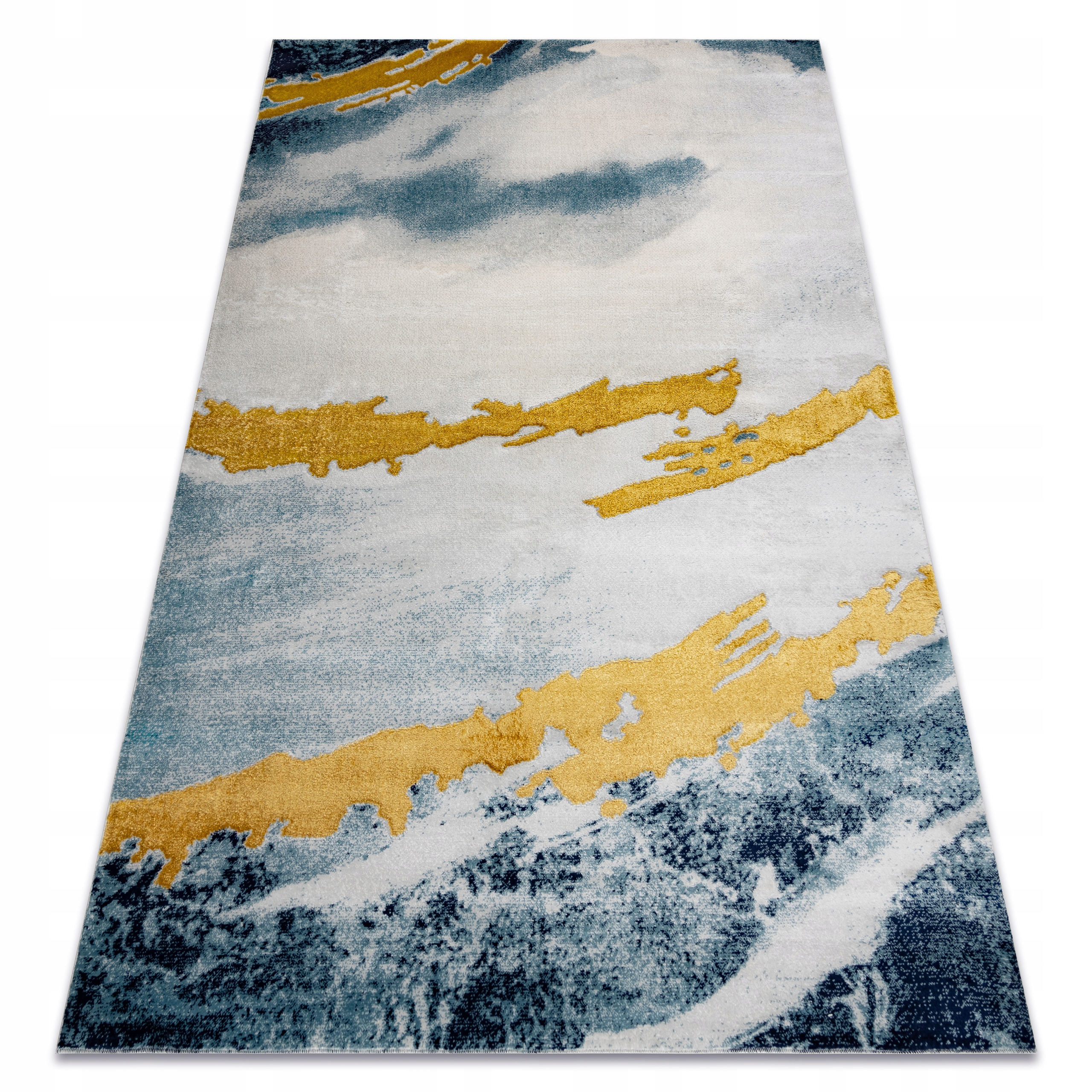 Stylowy Dywan 160x220 Abstrakcja niebieski #AF778
