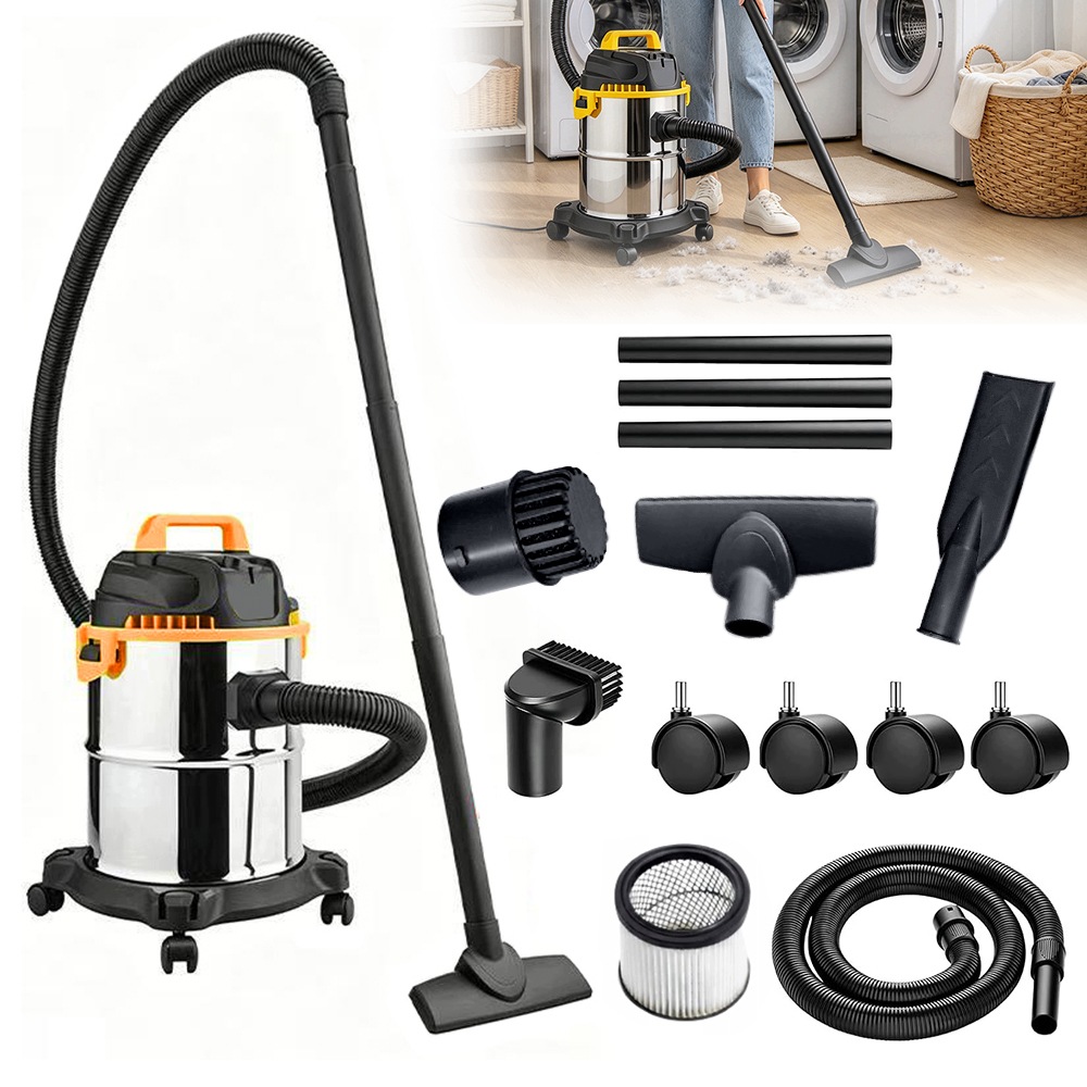 Bezsáčkový Vysavač Výkonný 2000 W S Mokrým Třepáním Prachu 20 L