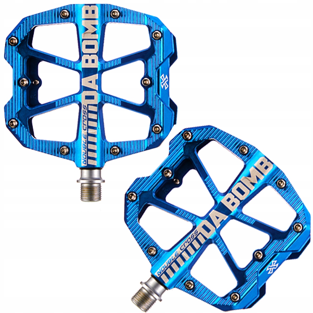 Pedały platformowe Da Bomb Double Cross Niebieskie Duże Dh Enduro Dirt
