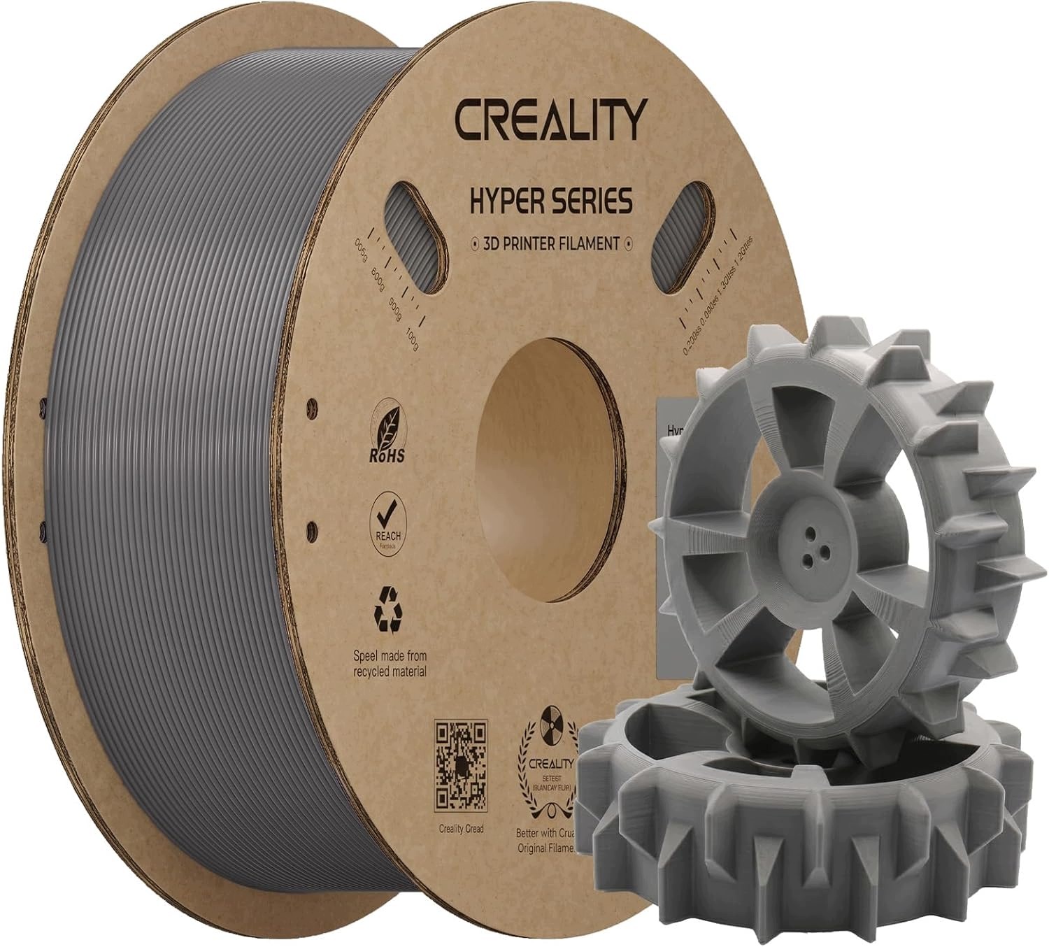 Creality Hyper Abs 1,75MM 1KG Szary Filament 3D Szybki Druk Do 300MM/S
