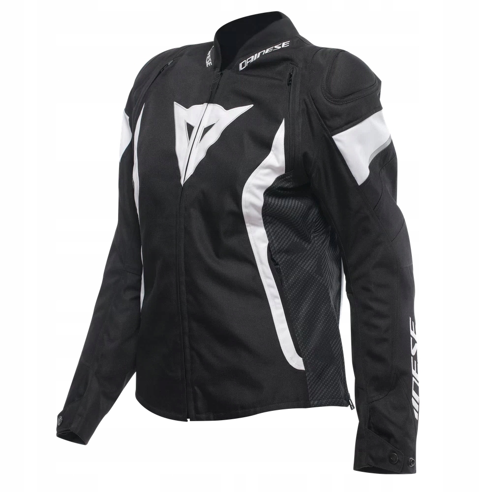 Dainese Avro 5 Tex Dámska Kožená Motocyklová Bunda, Čierna, Biela