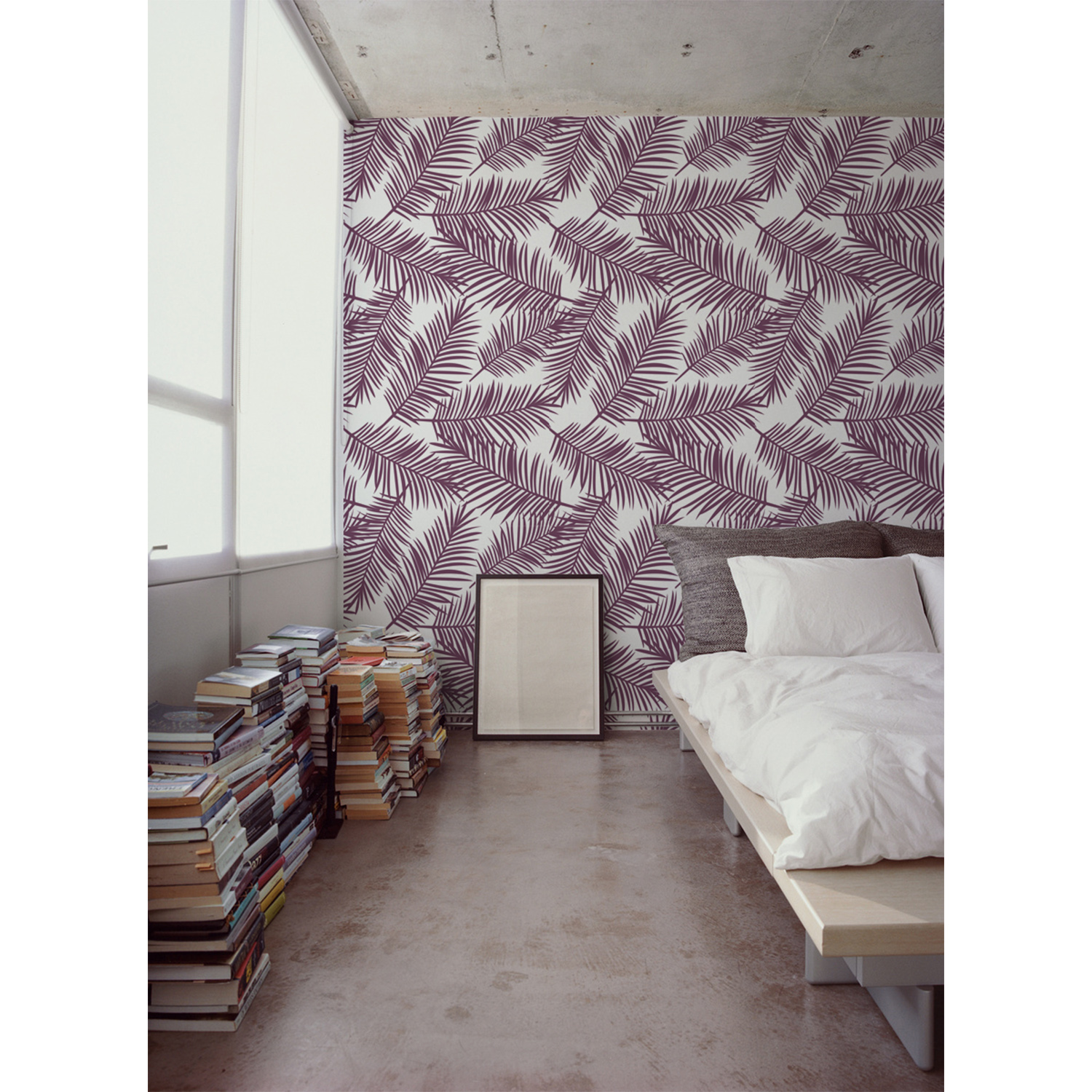 

Fototapeta flizelina Śliwkowe palmy 250x104 + klej